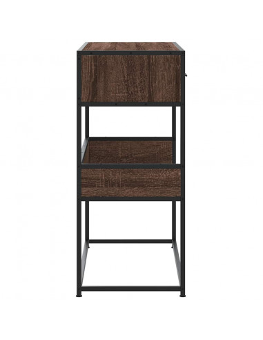 Tavolo Consolle Rovere Marrone 90x35x80 cm Legno Multistrato
