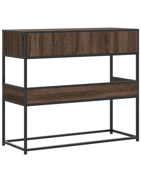 Tavolo Consolle Rovere Marrone 90x35x80 cm Legno Multistrato