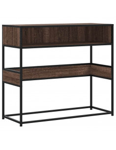 Tavolo Consolle Rovere Marrone 90x35x80 cm Legno Multistrato