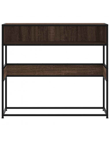 Tavolo Consolle Rovere Marrone 90x35x80 cm Legno Multistrato
