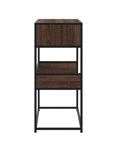 Tavolo Consolle Rovere Marrone 90x35x80 cm Legno Multistrato