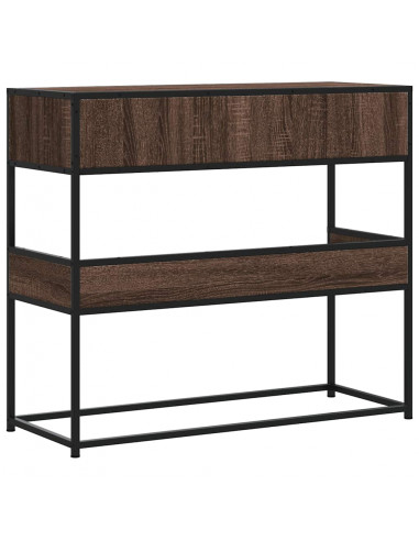 Tavolo Consolle Rovere Marrone 90x35x80 cm Legno Multistrato