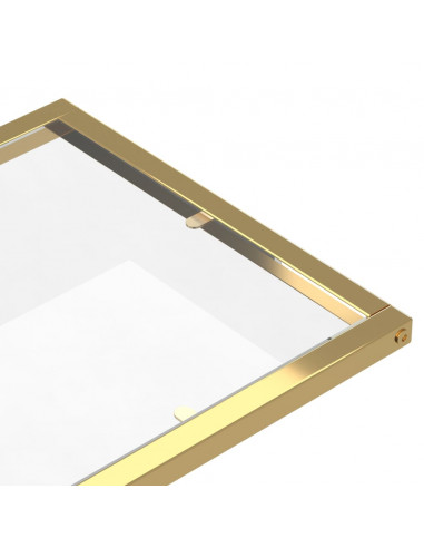 Tavolino per Computer Trasparente 50x35x65 cm Vetro Temperato