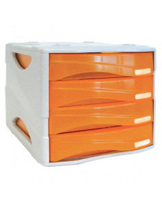 CASSETTIERA 4 CASSETTI ARANCIONE