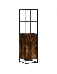 Credenza Rovere Fumo 35,5x35x139 cm Legno Multistrato Metallo