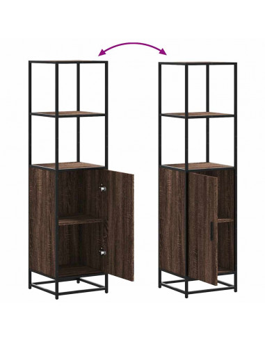 Credenza Rovere Marrone 35,5x35x139cm Legno Multistrato Metallo