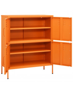 Armadietto Arancione 80x35x101,5 cm in Acciaio
