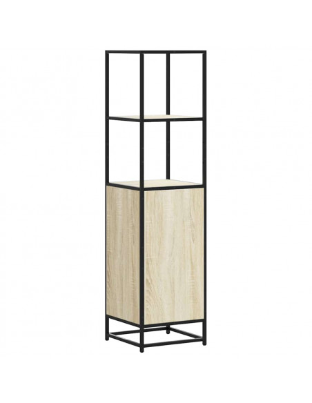Credenza Rovere Sonoma 35,5x35x139 cm Legno Multistrato Metallo