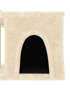 Albero per Gatti con Tiragraffi in Sisal Crema 48 cm