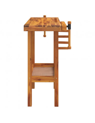 Banco da Lavoro con Morse 92x48x83 cm Legno Massello di Acacia