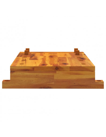 Banco da Lavoro con Morsa 52x44x9,5 cm Legno Massello di Acacia