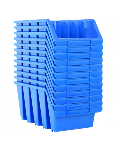Contenitori Impilabili 14 pz Blu in Plastica