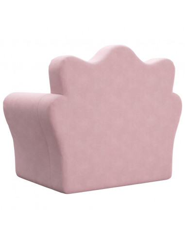 Divano Letto per Bambini Rosa in Morbido Peluche