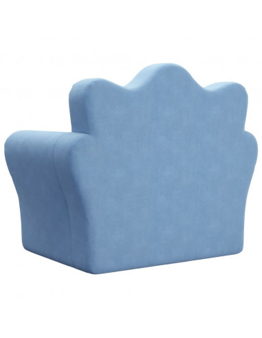 Divano Letto per Bambini Blu in Morbido Peluche