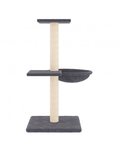 Albero per Gatti con Tiragraffi in Sisal Grigio Scuro 72 cm