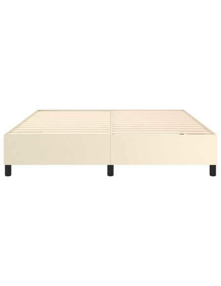 Struttura Letto a Rete a Molle Crema 160x200 cm in Similpelle