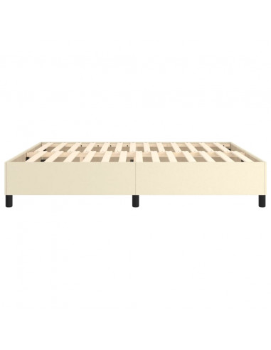 Struttura Letto a Rete a Molle Crema 160x200 cm in Similpelle