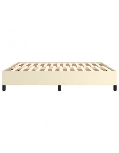 Struttura Letto a Rete a Molle Crema 160x200 cm in Similpelle
