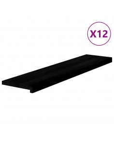 Gradini 12 pz Marrone Scuro 110x30x2 cm Legno Massello Rovere