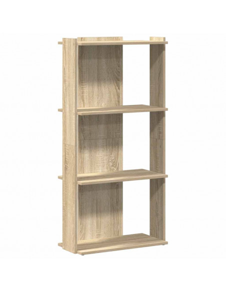 Libreria 3 Ripiani Rovere Sonoma 60x30x120 cm Legno Multistrato