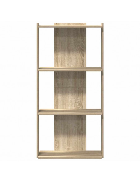 Libreria 3 Ripiani Rovere Sonoma 60x30x120 cm Legno Multistrato