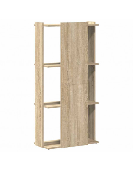 Libreria 3 Ripiani Rovere Sonoma 60x30x120 cm Legno Multistrato