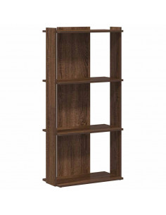 Libreria 3 Ripiani Rovere Marrone 60x30x120cm Legno Multistrato