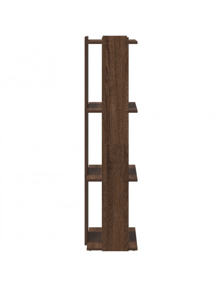 Libreria 3 Ripiani Rovere Marrone 60x30x120cm Legno Multistrato