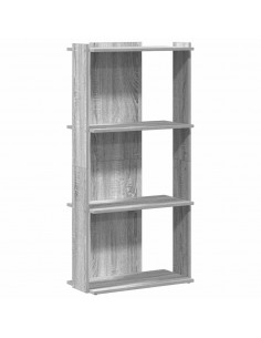 Libreria 3 Ripiani Grigio Sonoma 60x30x120cm Legno Multistrato