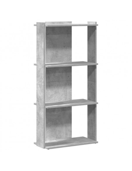 Libreria 3 Ripiani Grigio Cemento 60x30x120 cm Multistrato