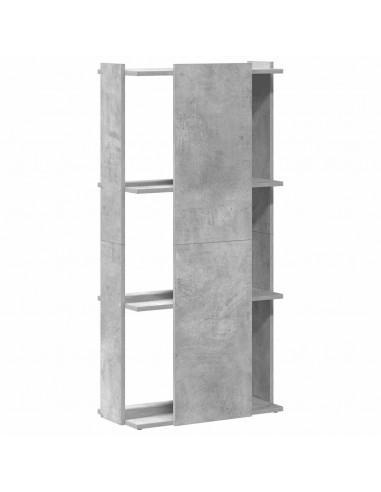 Libreria 3 Ripiani Grigio Cemento 60x30x120 cm Multistrato