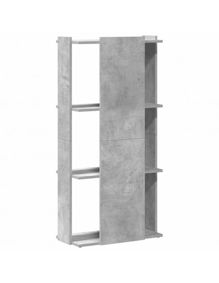 Libreria 3 Ripiani Grigio Cemento 60x30x120 cm Multistrato