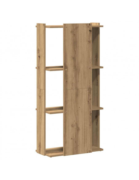 Libreria a 3 Ripiani Rovere Artigianale 60x30x120 cm Truciolato