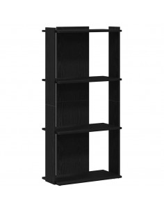 Libreria a 3 Ripiani Nera 60x30x120 cm in Legno Multistrato