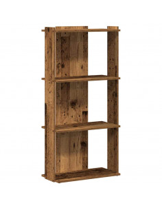Libreria a 3 Ripiani Legno Vecchio 60x30x120 cm in Truciolato