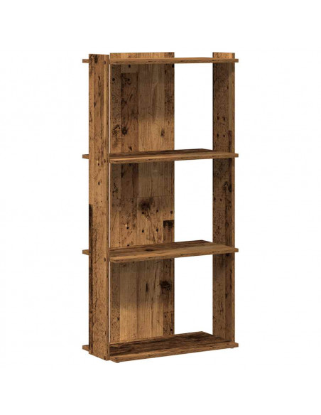 Libreria a 3 Ripiani Legno Vecchio 60x30x120 cm in Truciolato
