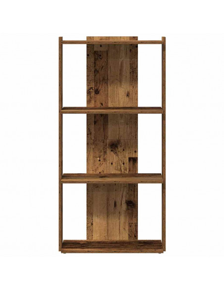 Libreria a 3 Ripiani Legno Vecchio 60x30x120 cm in Truciolato