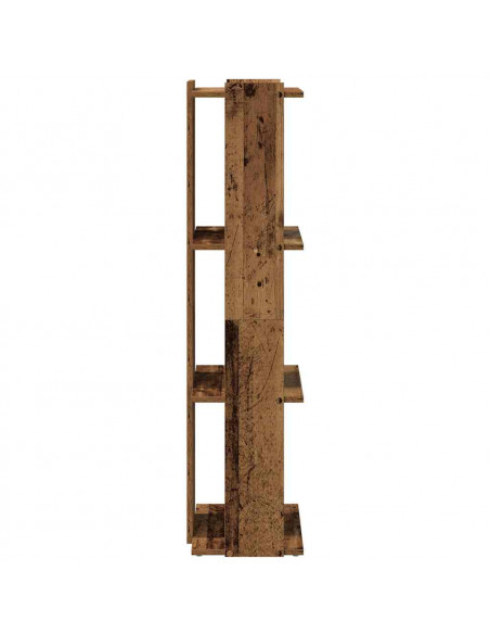 Libreria a 3 Ripiani Legno Vecchio 60x30x120 cm in Truciolato
