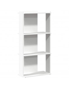 Libreria a 3 Ripiani Bianca 60x30x120 cm in Legno Multistrato