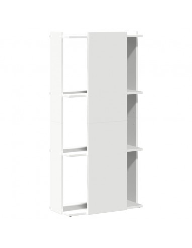 Libreria a 3 Ripiani Bianca 60x30x120 cm in Legno Multistrato