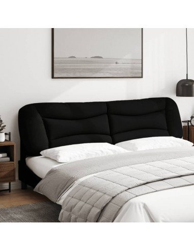 Cuscino Testiera Nero 200 cm in Tessuto