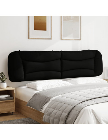 Cuscino Testiera Nero 200 cm in Tessuto