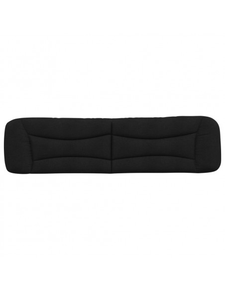Cuscino Testiera Nero 200 cm in Tessuto