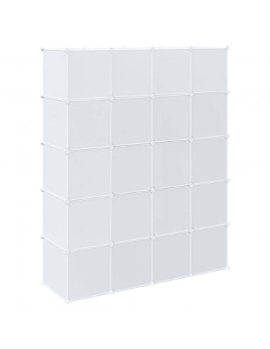 Organizzatore Portaoggetti con 20 Cubi e Aste per Appendere PP