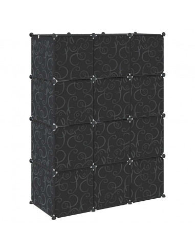 Organizzatore Portaoggetti con 12 Cubi e Aste per Appendere PP