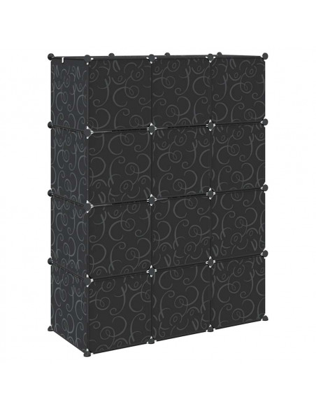 Organizzatore Portaoggetti con 12 Cubi e Aste per Appendere PP