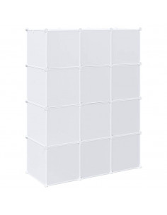 Organizzatore Portaoggetti con 12 Cubi e Aste per Appendere PP