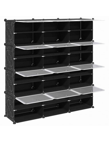 Organizzatore Portaoggetti con 12 Cubi e Ante Trasparenti in PP