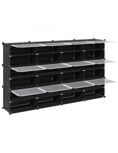 Organizzatore Portaoggetti con 12 Cubi e Ante Trasparenti in PP