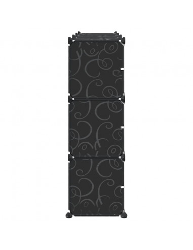 Organizzatore Portaoggetti con 9 Cubi e Ante Trasparenti in PP